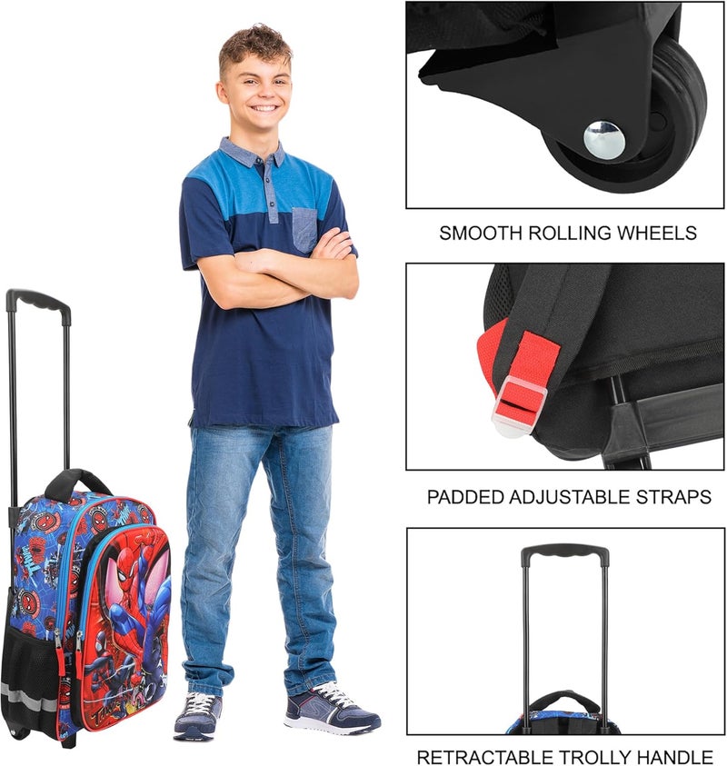 Bio World حقيبة سفر متدحرجة 16" سبايدر مان بيتر ومايلز - Image 3